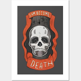 I am Become Death - Skull with red banner Posters and Art